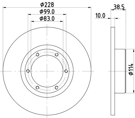 HELLA PAGID Тормозной диск 8DD 355 100-031